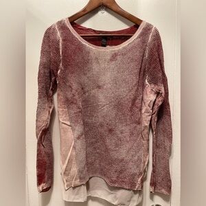 Nwt inc international concepts Red Waffle Top Size M/L . 100% Cotton